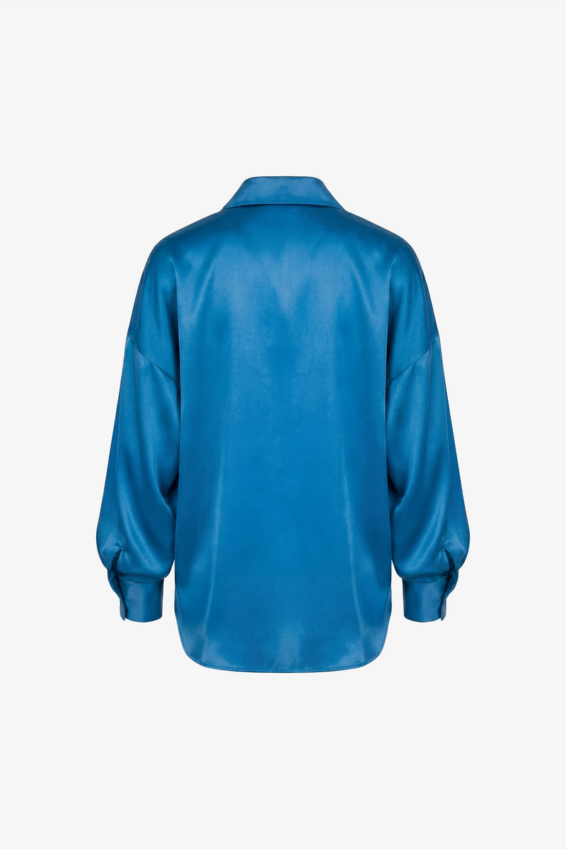 Relaxed satin shirt