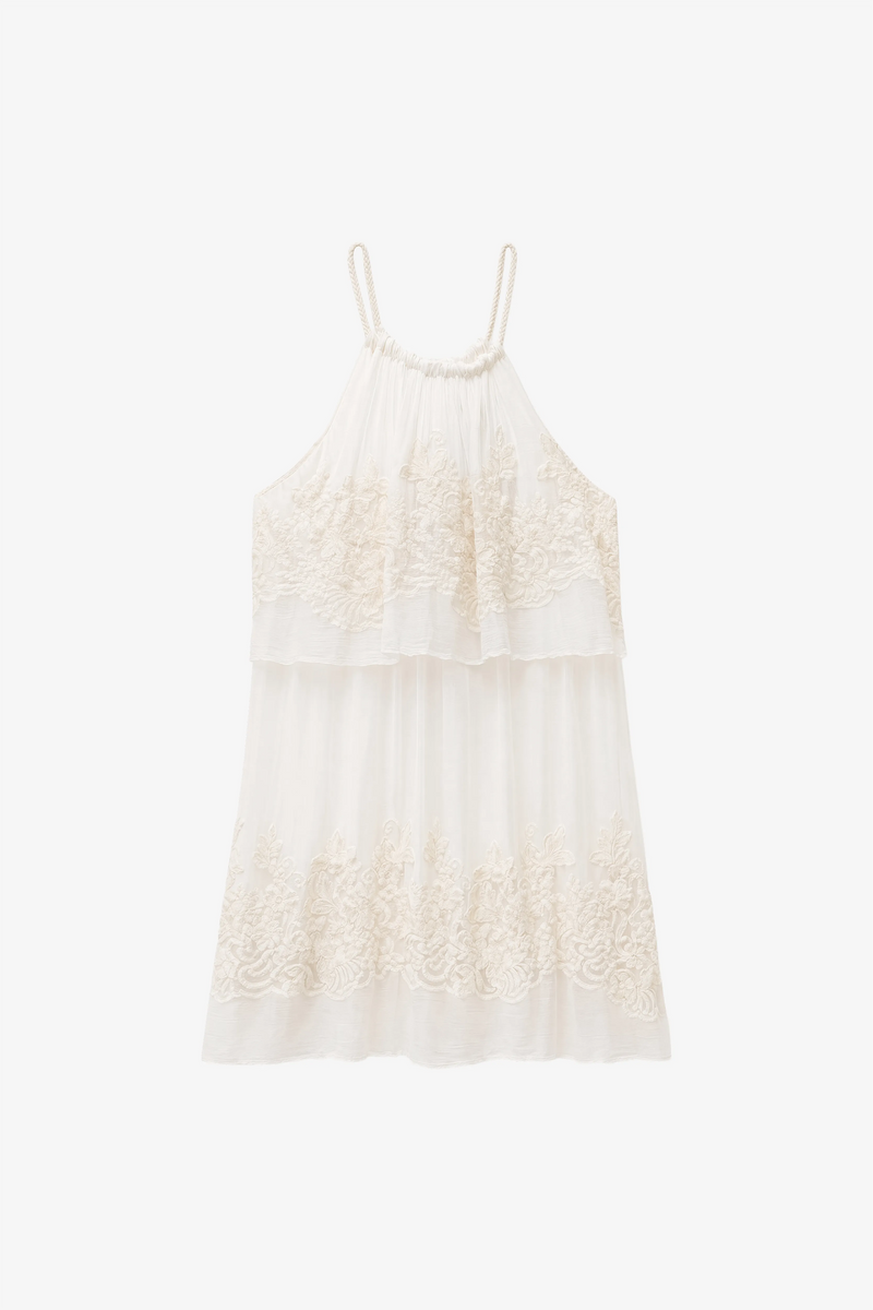 Silk chiffon mini dress
