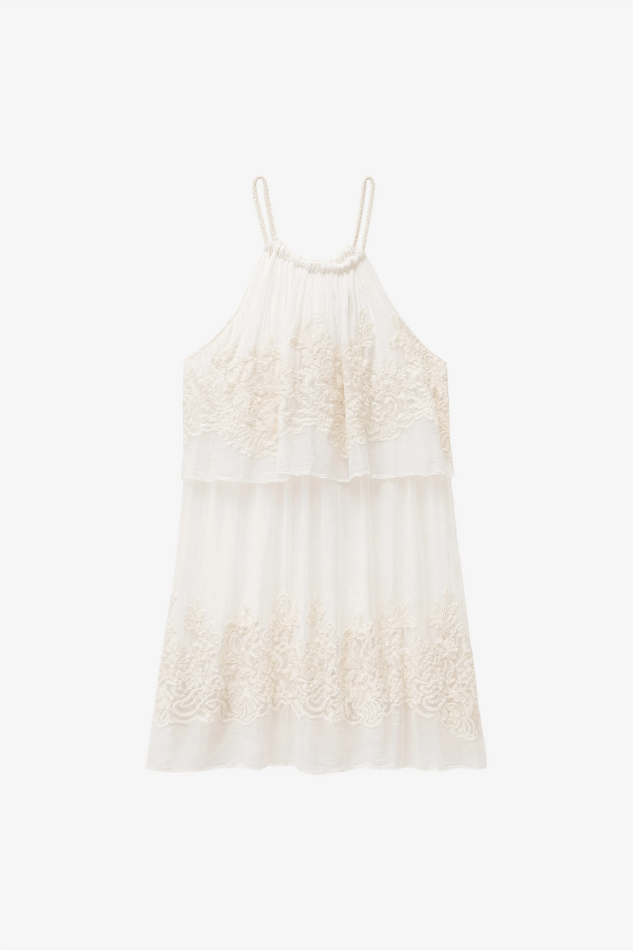 Silk chiffon mini dress