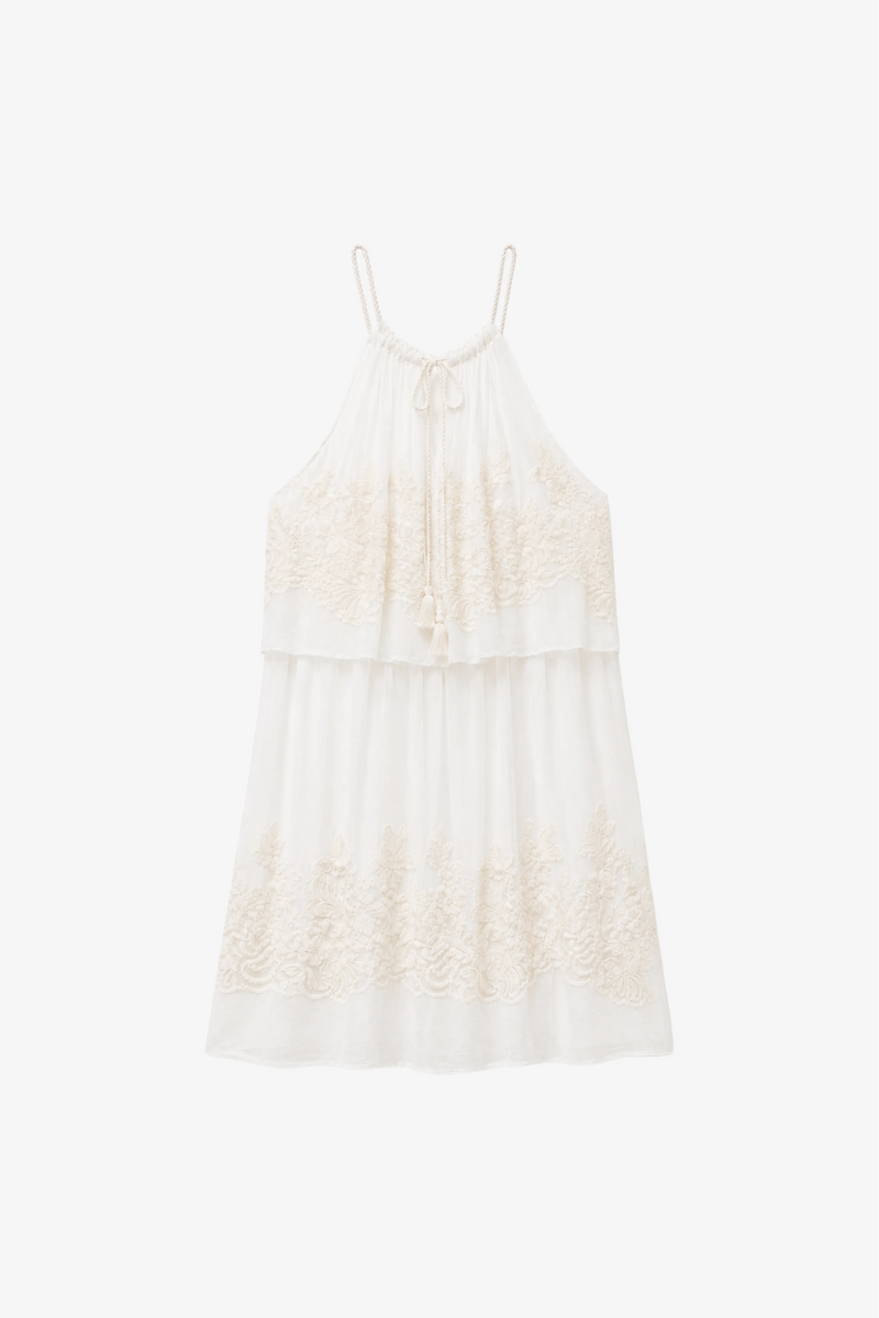Silk chiffon mini dress