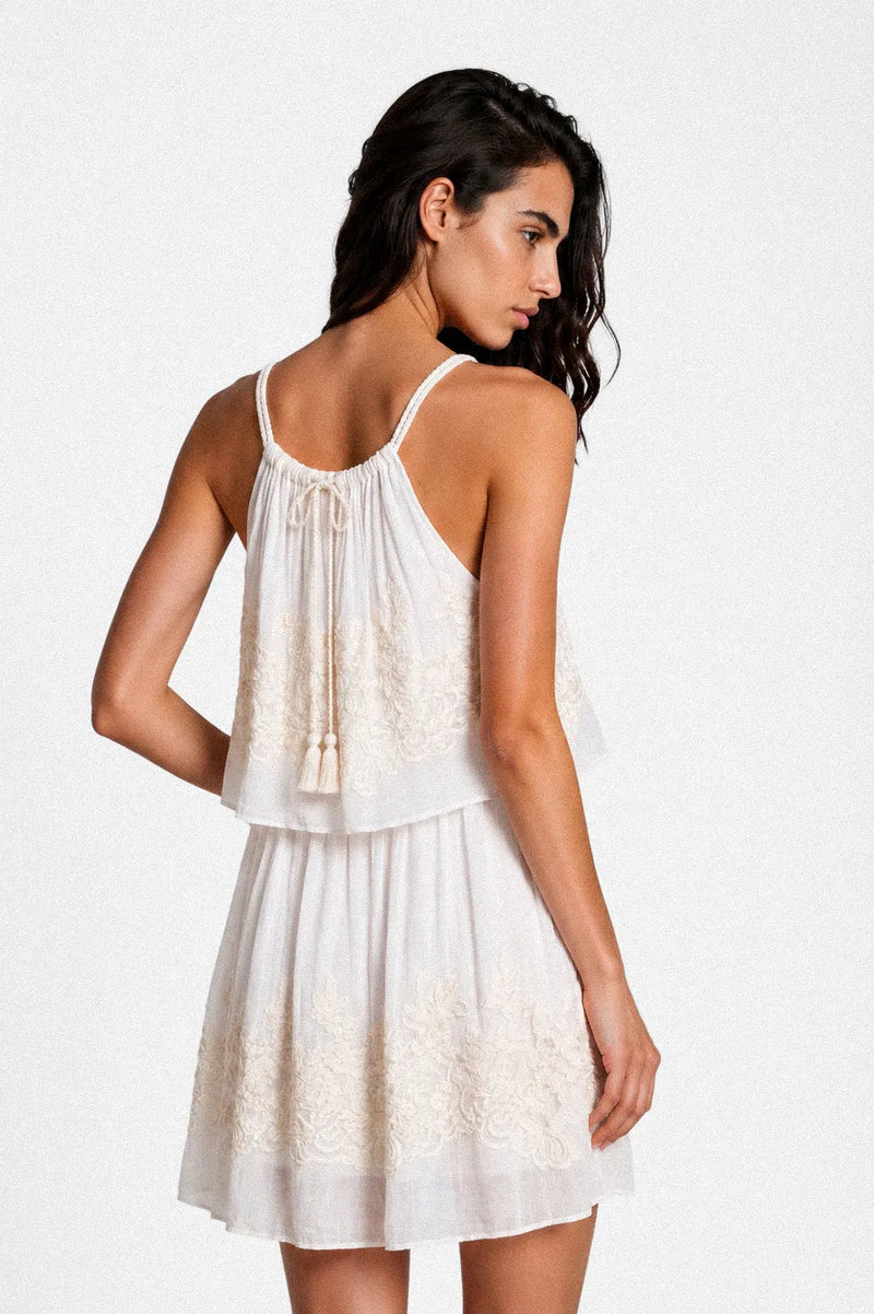 Silk chiffon mini dress
