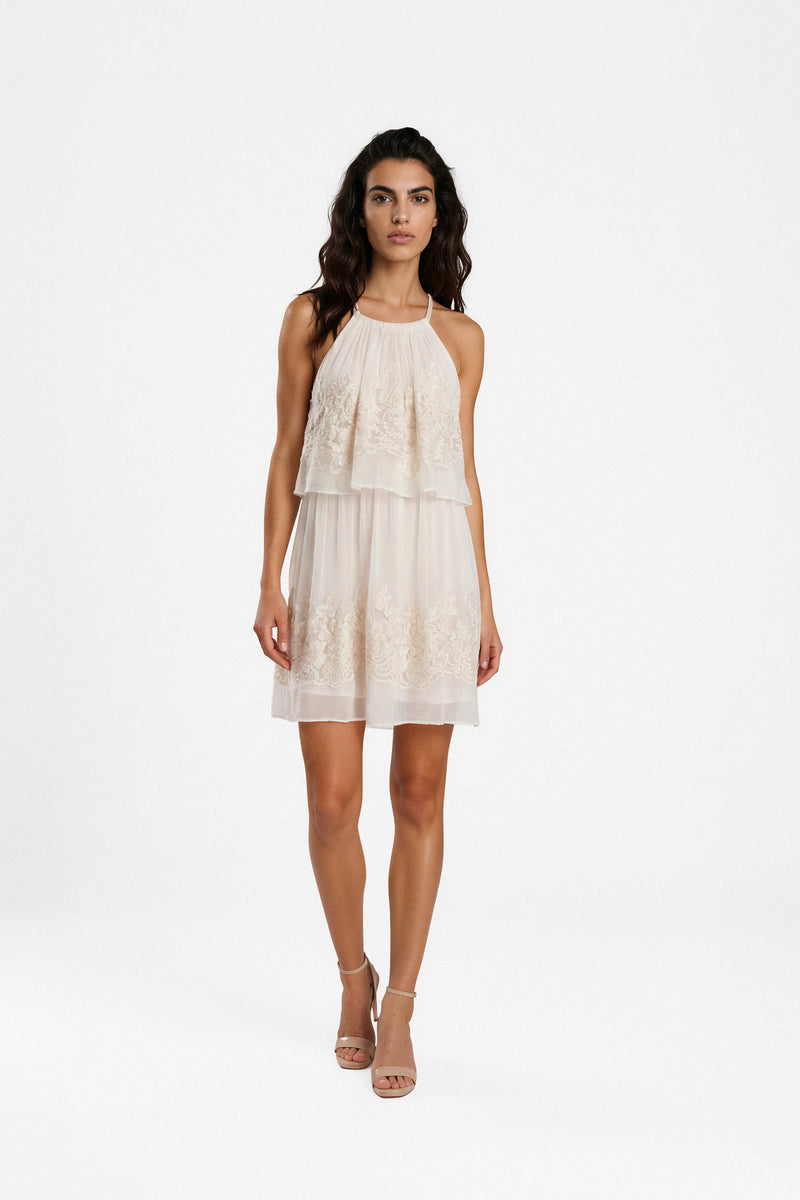 Silk chiffon mini dress