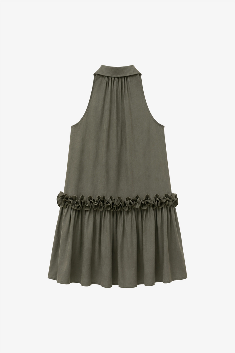 Mini dress with ruffle detail