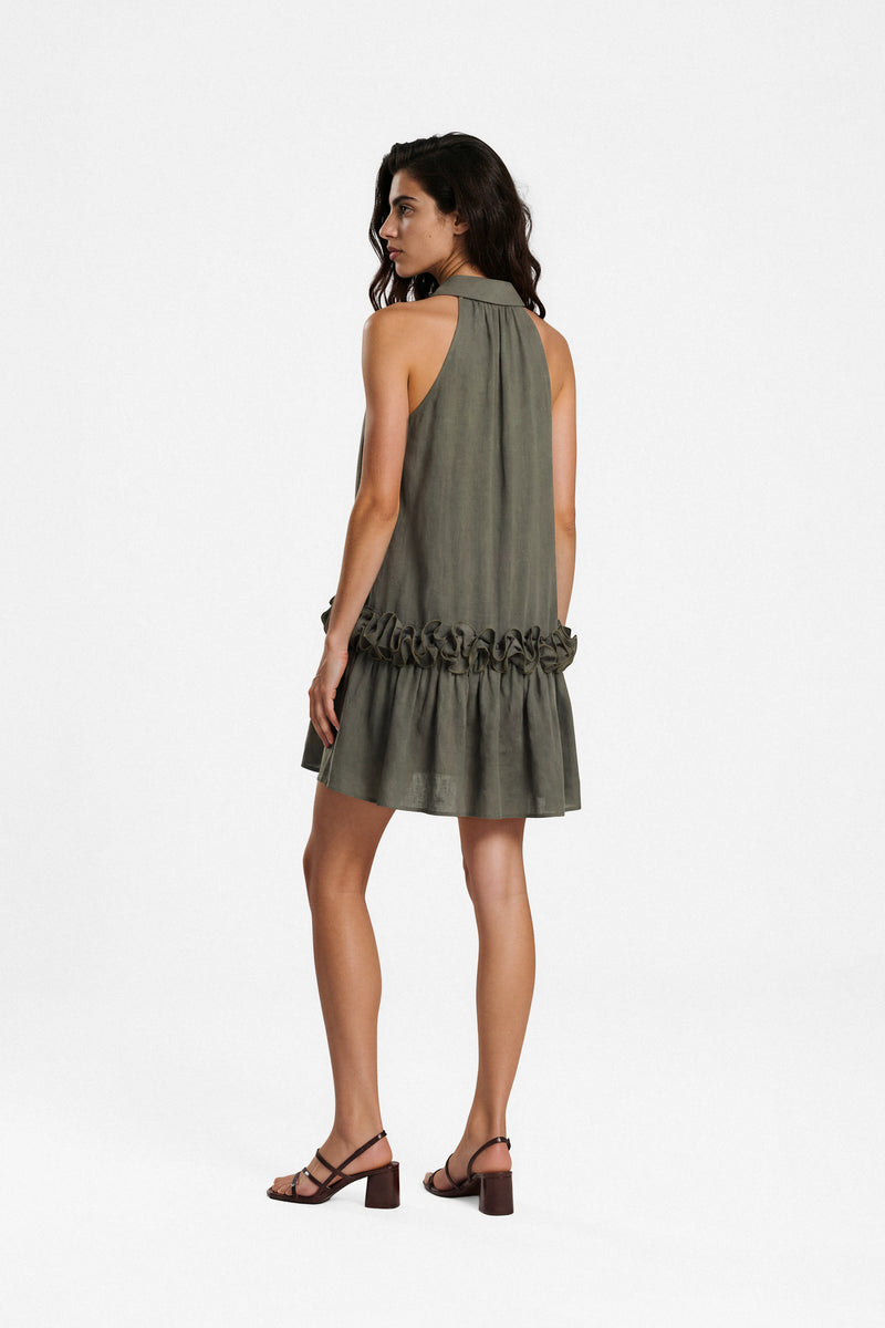 Mini dress with ruffle detail