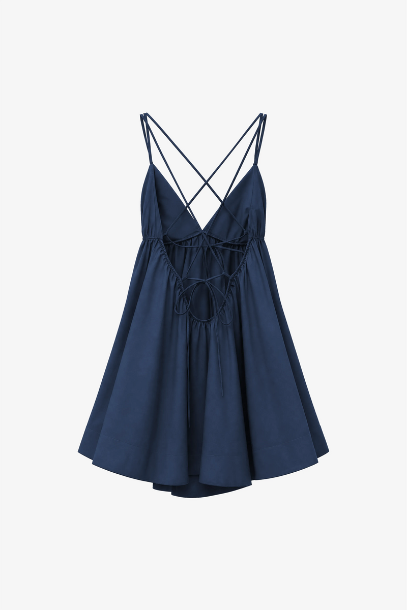 Open back mini dress