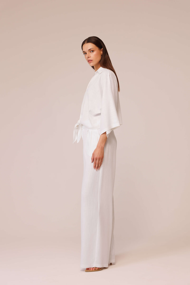 بنطلون بالازو من الكتان