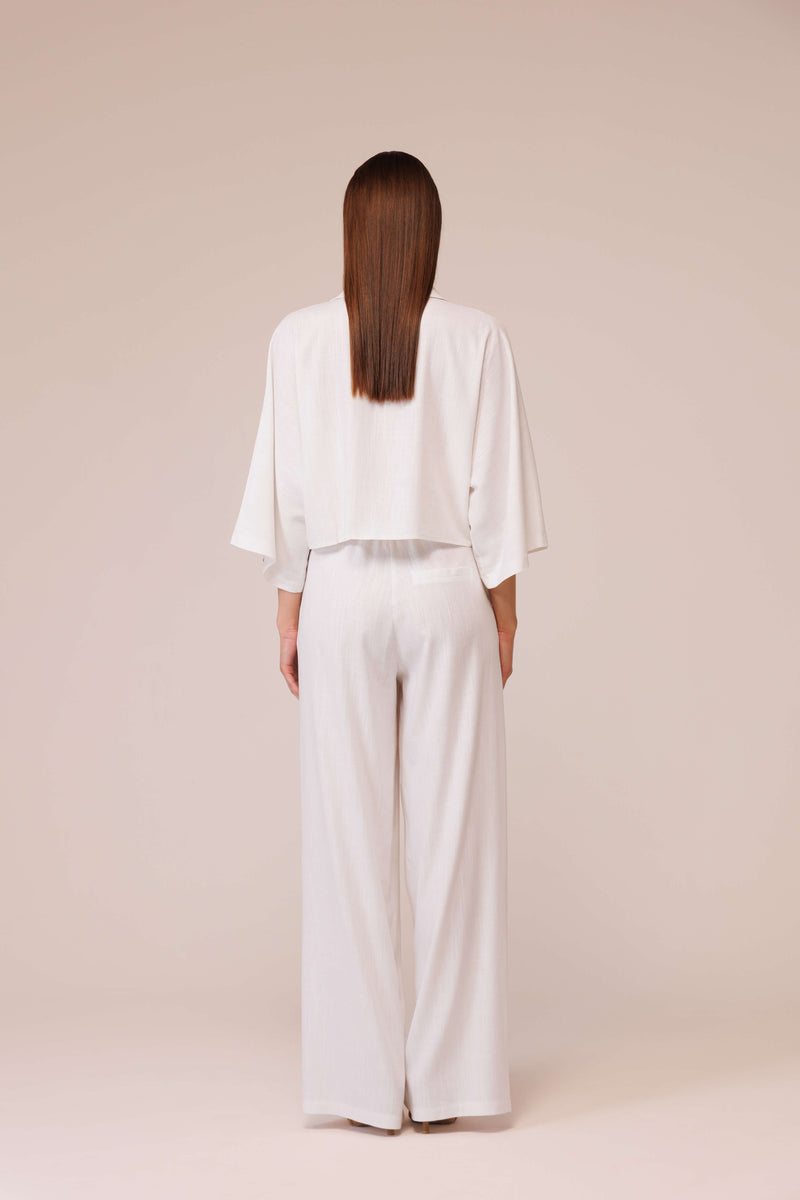 بنطلون بالازو من الكتان