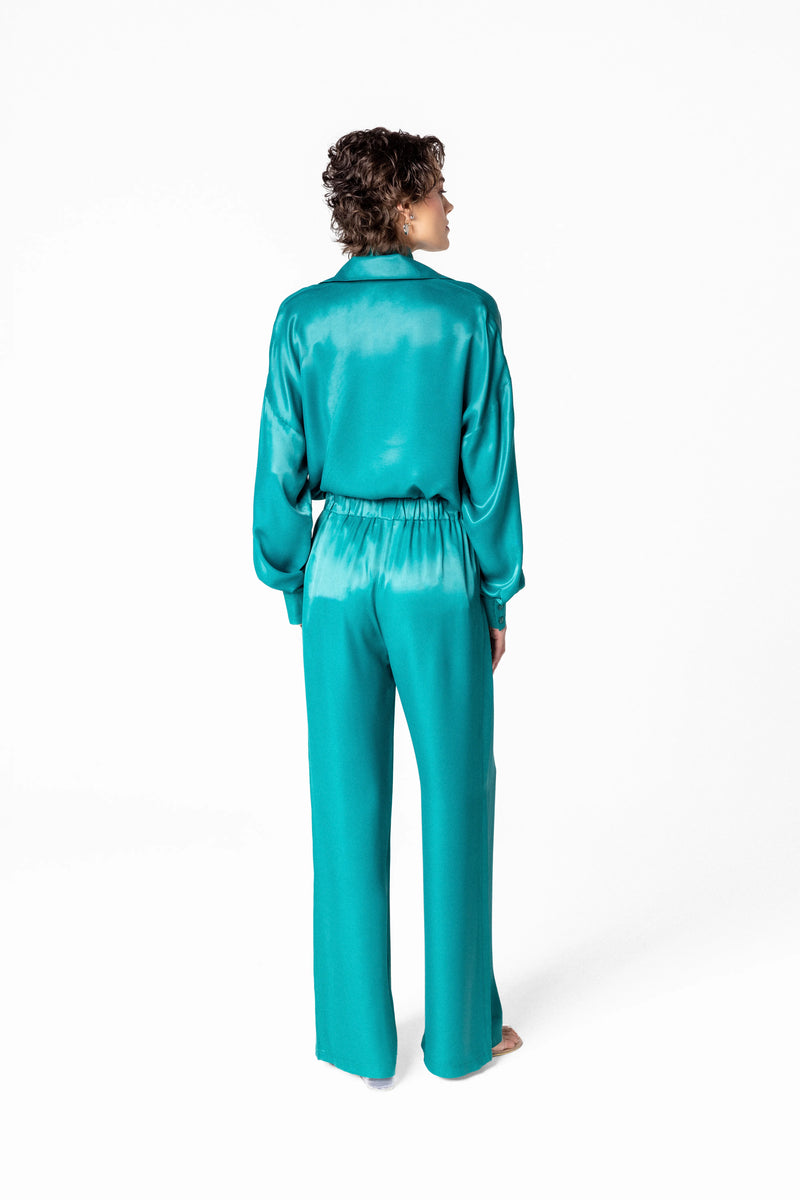 Relaxed satin shirt