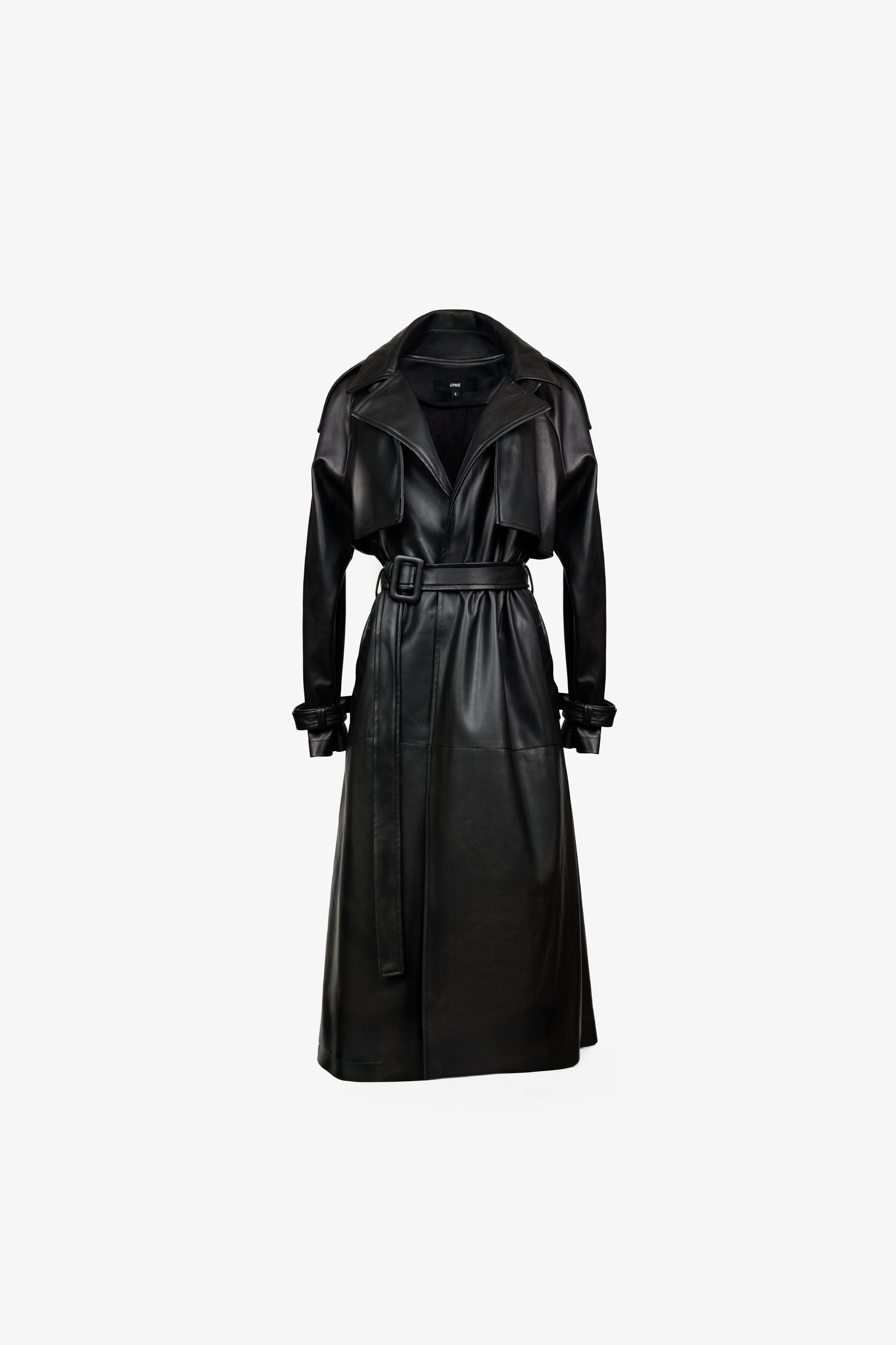 Trencz skórzany maxi