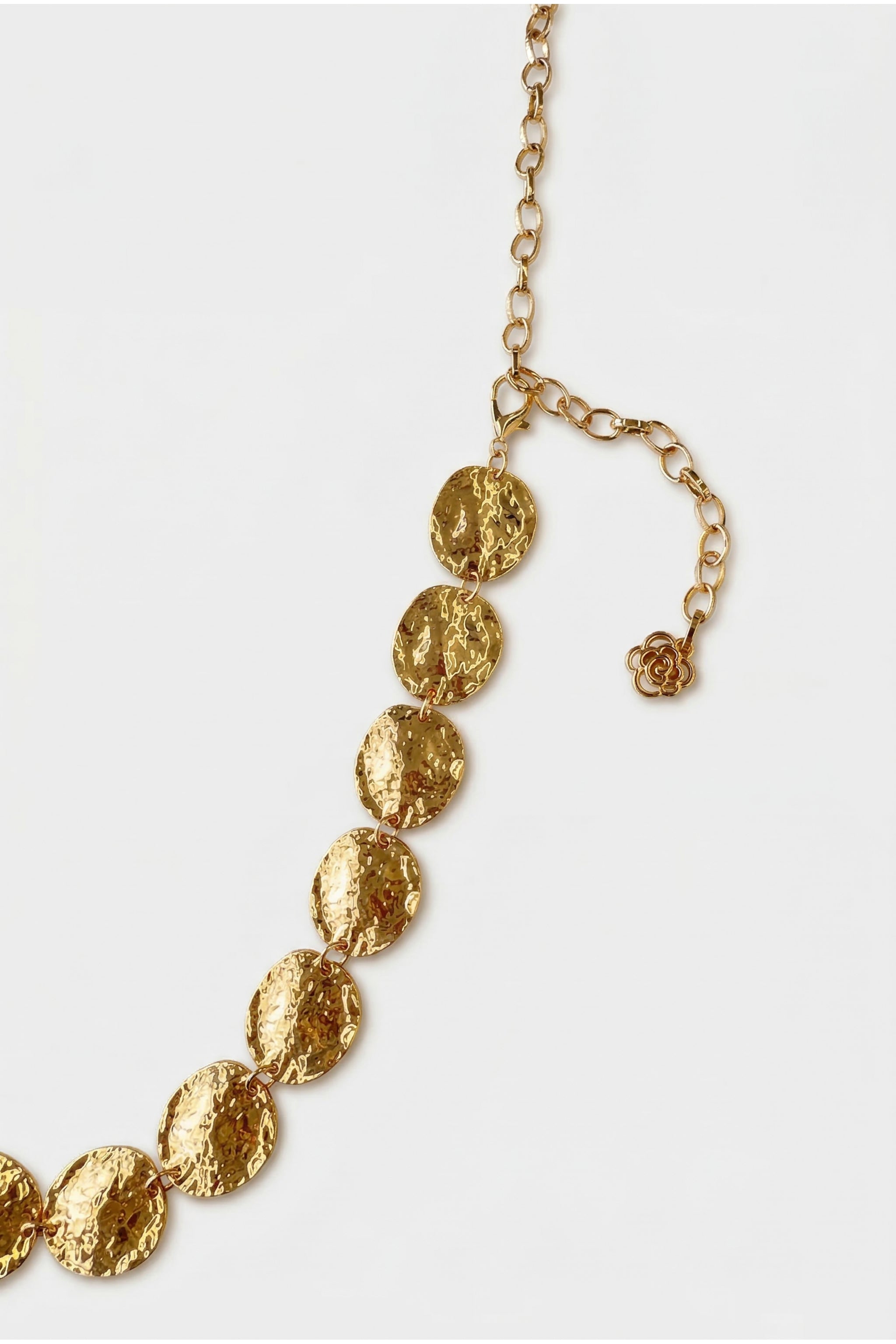 Round disc chain belt in gold, image 2