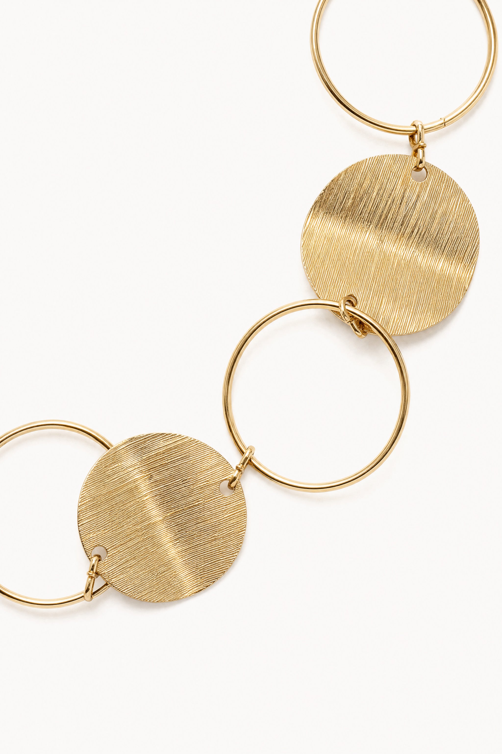 Circle and disc chain belt in gold, image 3