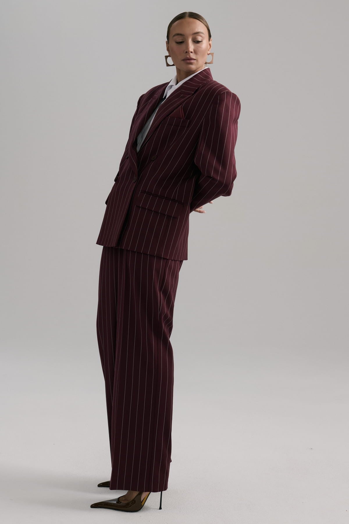 Burgundy Tennis pants image 5